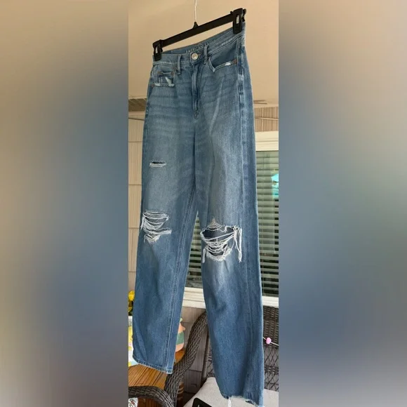 American Eagle Outfitters Blue Baggy Jeans - Picture 2 of 13